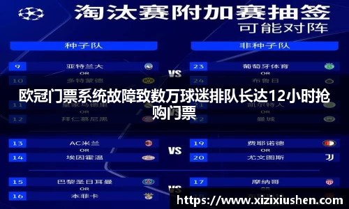 欧冠门票系统故障致数万球迷排队长达12小时抢购门票