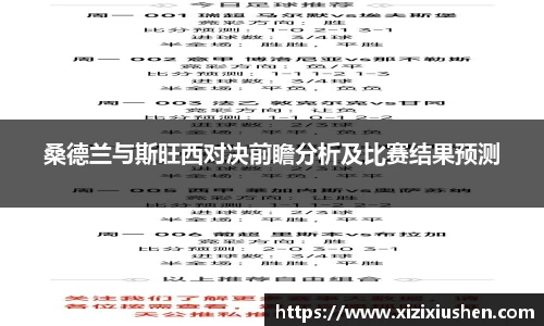 桑德兰与斯旺西对决前瞻分析及比赛结果预测
